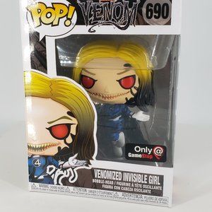 Funko Pop Marvel Venom 690 VENOMIZED INVISIBLE GIRL Gamestop Exclusive MIB